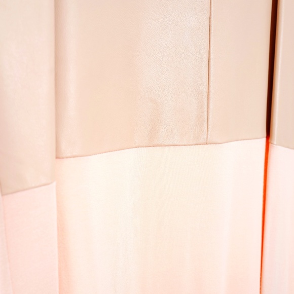 Mason by Michelle Peach Leather Front Tee Dress - Size P - Picture 5 of 7